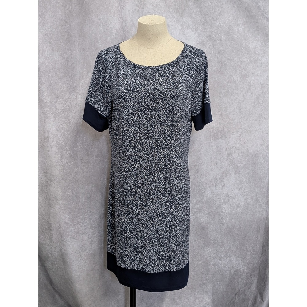 Michael Michael Kors Womens Blue Paisley Floral Dress Short Sleeve Size M (C122)